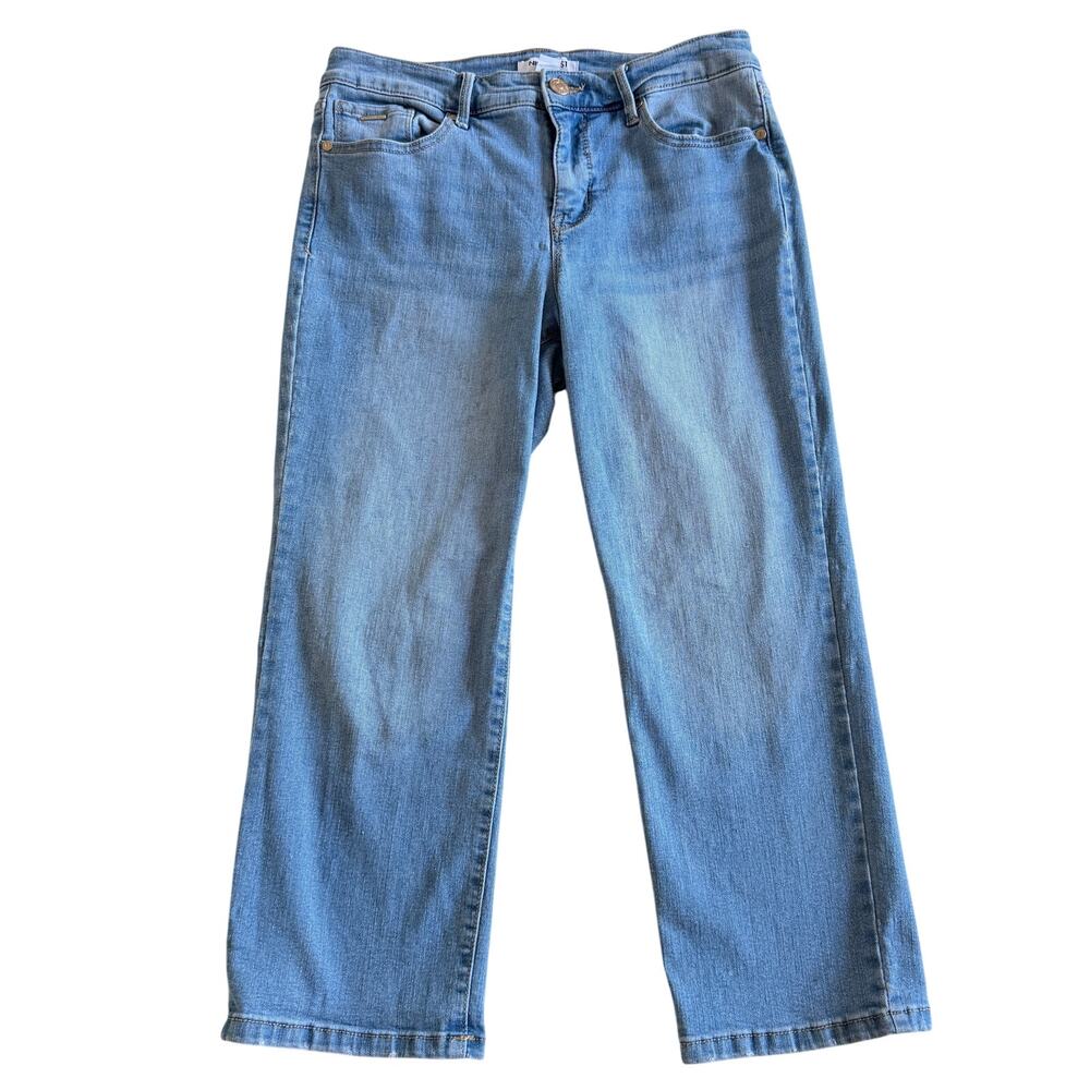 Nine West Chrystie Capri Jeans Womens 6 Stretch Mid Rise Denim